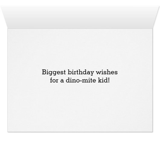 Stegosaurus Dinosaur Birthday Daughter (Innenansicht Horizontal (Unten))