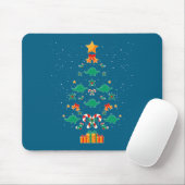 Stegosaurus Dinosaur Christmas Tree Xmas Long Slee Mousepad (Mit Mouse)