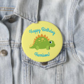 Stegosaurus Dinosaur Geburtstagsparty Button (Beispiel)