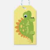 Stegosaurus Dinosaur Geburtstagsparty Danke Geschenkanhänger (Vorderseite)