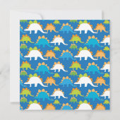 Stegosaurus Dinosaur Geburtstagsparty Einladungen (Rückseite)