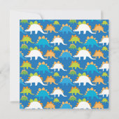 Stegosaurus Dinosaur Geburtstagsparty Einladungen (Rückseite)