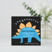 Stegosaurus Dinosaur Geburtstagsparty Einladungen (Stehend Vorderseite)