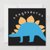 Stegosaurus Dinosaur Geburtstagsparty Einladungen (Rückseite)