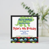 Stegosaurus Dinosaur Geburtstagsparty Einladungen (Stehend Vorderseite)