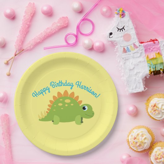 Stegosaurus Dinosaur Geburtstagsparty Pappteller (Party)