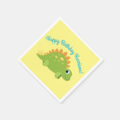 Stegosaurus Dinosaur Geburtstagsparty Serviette (Ecke)