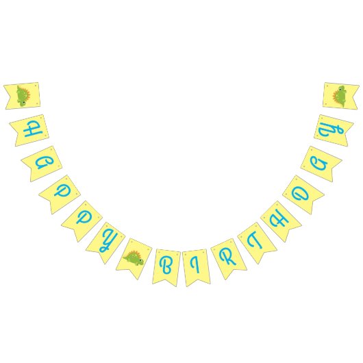 Stegosaurus Dinosaur Geburtstagsparty Wimpelkette (Alle)