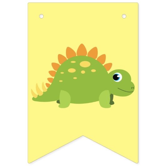 Stegosaurus Dinosaur Geburtstagsparty Wimpelkette (Erste Fahne)