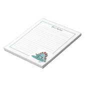 Stegosaurus Dinosaur Kinder Lined Notizblock (Rotiert)