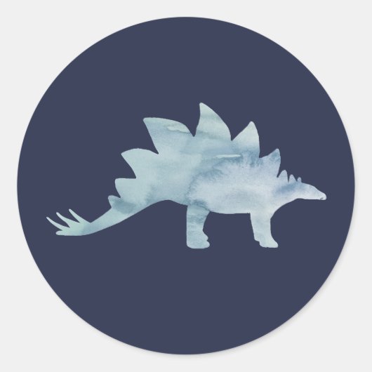 Stegosaurus Dinosaur Party Danke Stickers (Vorderseite)