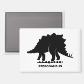 Stegosaurus Dinosaur Silhouette Magnet (Vorderseite/Rückseite)