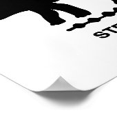 Stegosaurus Dinosaur-Silhouette Poster (Ecke)