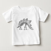 Stegosaurus Dinosaur Skeleton Fossil Baby T-shirt (Vorderseite)