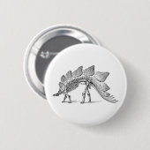 Stegosaurus Dinosaur Skeleton Fossil Button (Vorne & Hinten)