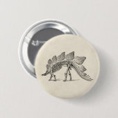 Stegosaurus Dinosaur Skeleton Fossil Button (Vorne & Hinten)