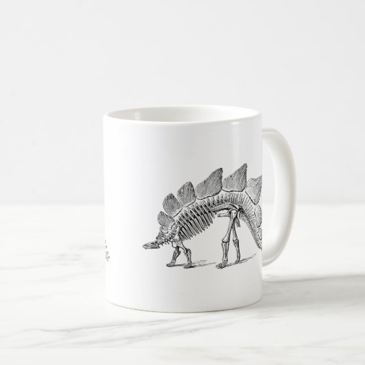 Stegosaurus Dinosaur Skeleton Fossil Kaffeetasse (VorderseiteRechts)