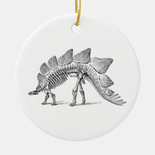 Stegosaurus Dinosaur Skeleton Fossil Keramik Ornament