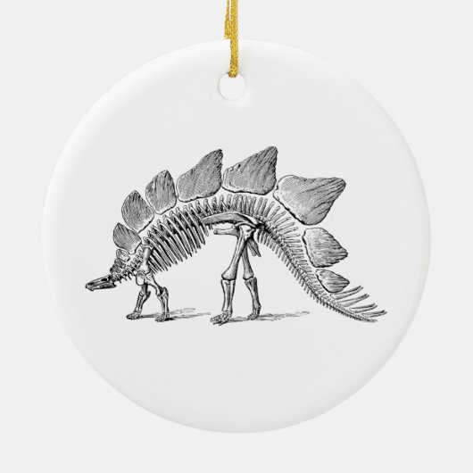 Stegosaurus Dinosaur Skeleton Fossil Keramik Ornament (Hinten)