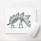 Stegosaurus Dinosaur Skeleton Fossil Mousepad (Mit Mouse)