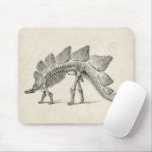 Stegosaurus Dinosaur Skeleton Fossil Mousepad (Mit Mouse)