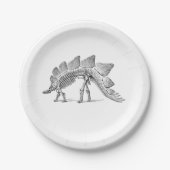 Stegosaurus Dinosaur Skeleton Fossil Pappteller (Vorderseite)