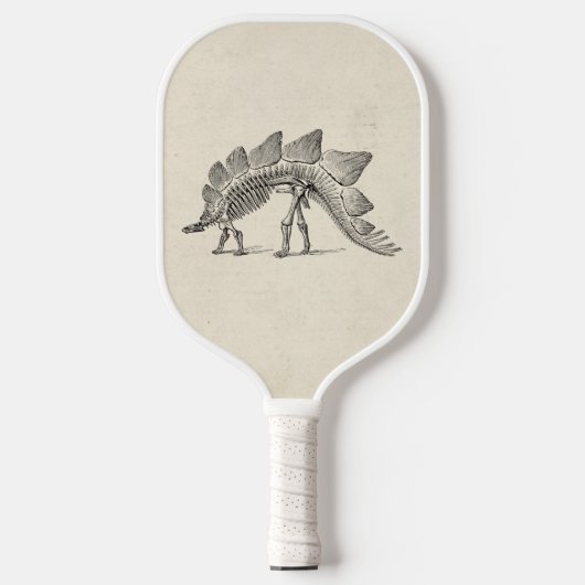 Stegosaurus Dinosaur Skeleton Fossil Pickleball Schläger (Vorderseite)
