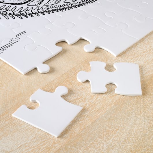 Stegosaurus Dinosaur Skeleton Fossil Puzzle (Seite)