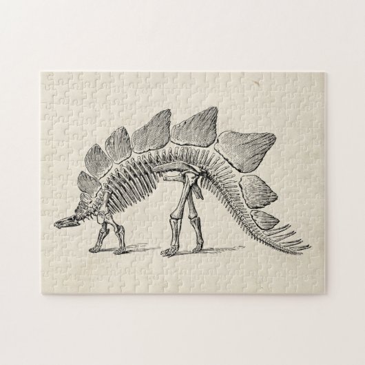 Stegosaurus Dinosaur Skeleton Fossil Puzzle (Horizontal)