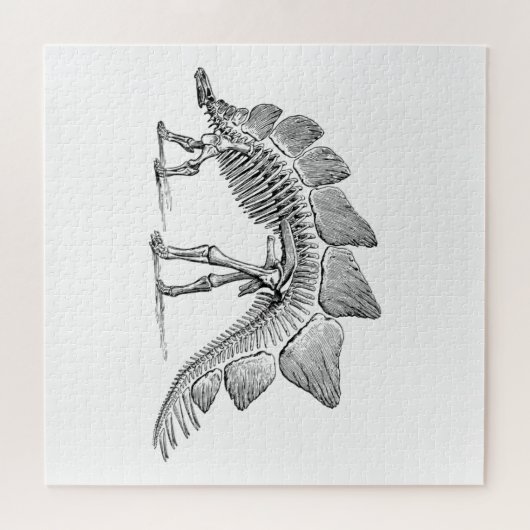 Stegosaurus Dinosaur Skeleton Fossil Puzzle (Horizontal)