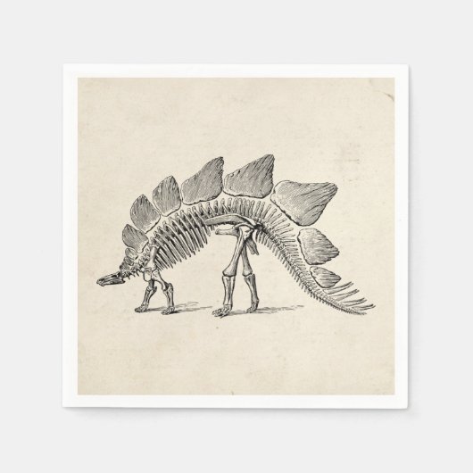 Stegosaurus Dinosaur Skeleton Fossil Serviette (Vorderseite)