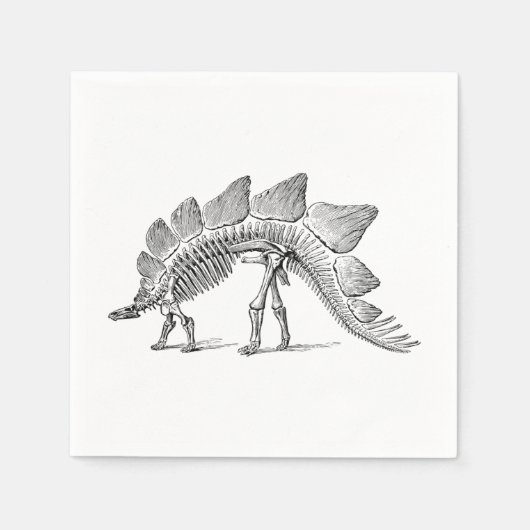 Stegosaurus Dinosaur Skeleton Fossil Serviette (Vorderseite)
