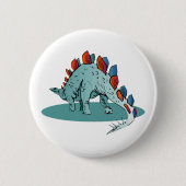 Stegosaurus Dinosaur Young Paläontologe Button (Vorderseite)