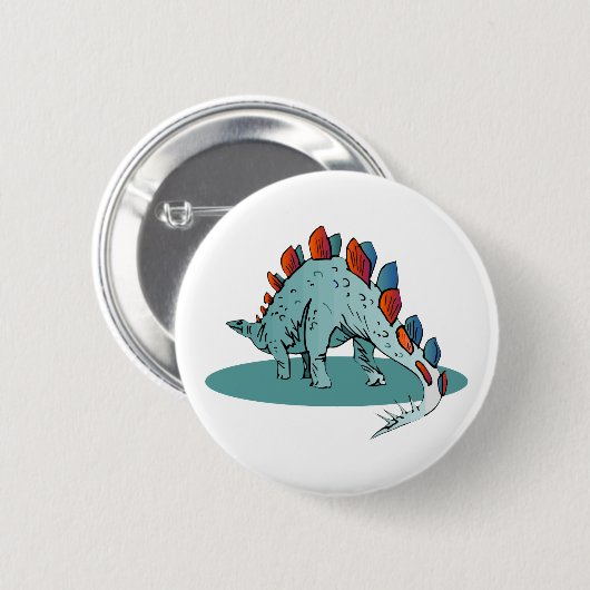 Stegosaurus Dinosaur Young Paläontologe Button (Vorne & Hinten)
