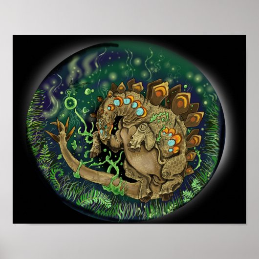 Stegosaurus Dinosaurier Art Poster (Vorne)