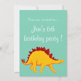 Stegosaurus dinosaurier Junge Geburtstagsparty Einladung