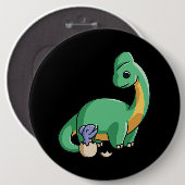 Stegosaurus Dinosaurier Small Dino Dinosaurier Boy Button (Vorne & Hinten)