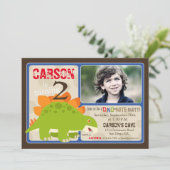 Stegosaurus-Dinosaurier-zweite Einladung (Stehend Vorderseite)