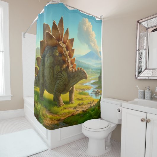 Stegosaurus Duschvorhang (Beispiel)