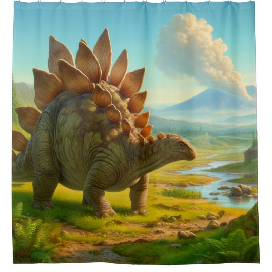 Stegosaurus Duschvorhang (Vorderseite)
