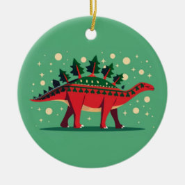 Stegosaurus Evergreen Freude Weihnachtsbaumschmuck Keramik Ornament