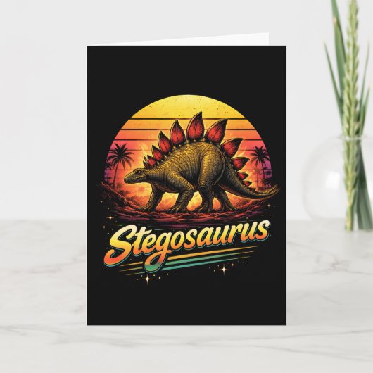 Stegosaurus Feiertagskarte (Vorderseite)