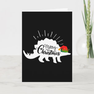 Stegosaurus Frohe Weihnachten Lustiger Dinosaurier Karte
