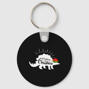 Stegosaurus Frohe Weihnachten Lustiger Dinosaurier Schlüsselanhänger