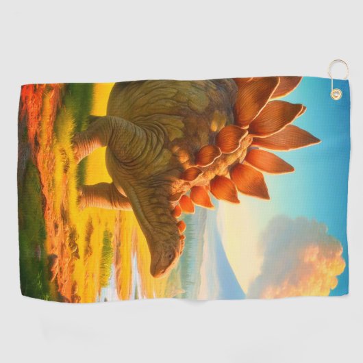 Stegosaurus Golfhandtuch (Horizontal)