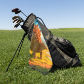 Stegosaurus Golfhandtuch (Gras)