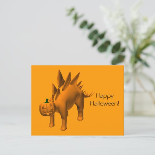 Stegosaurus halloweenis postkarte (Stehend Vorderseite)