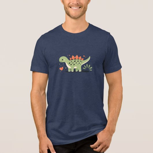 Stegosaurus Hugs: Unisex T-Shirt Tri-Blend Shirt (Vorderseite)