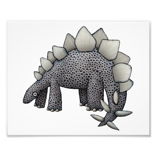 Stegosaurus-Illustration Fotodruck (Vorne)
