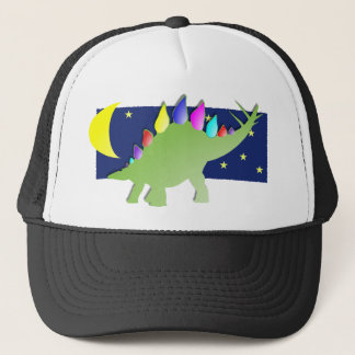 Stegosaurus in der Nacht mit Mond und Sternen Truckerkappe